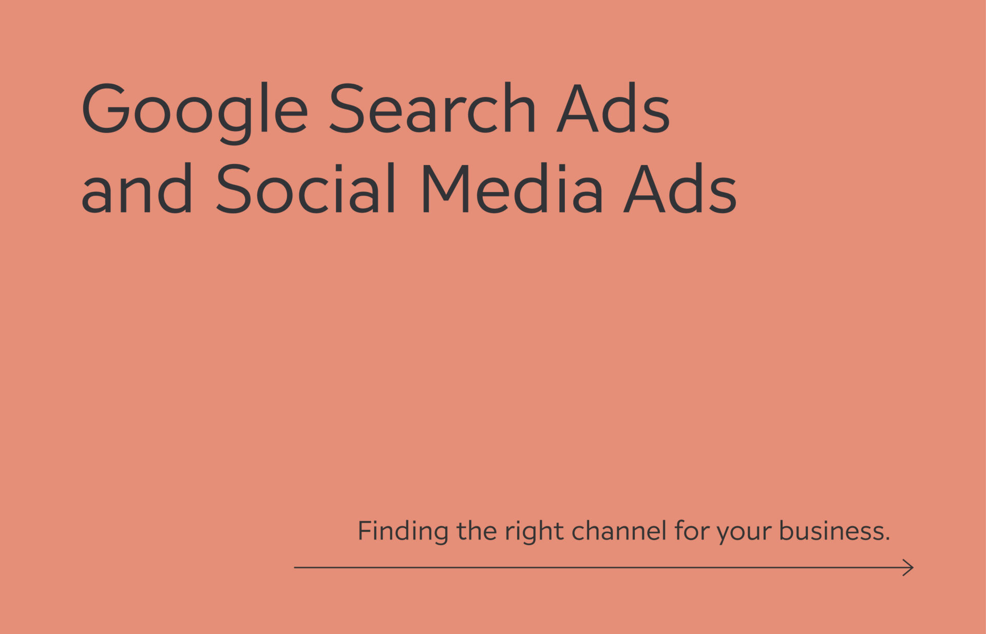 Google search ads vs social media ads